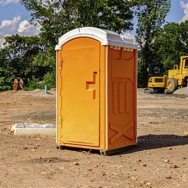 how often are the porta potties cleaned and serviced during a rental period in Campbell MN